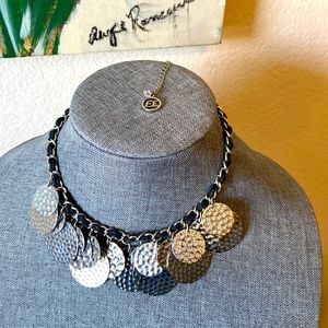 Erica Lyons Hammered Alloy Metal Baubles Choker